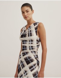Witchery - Ruched Cowl Mesh Dress
