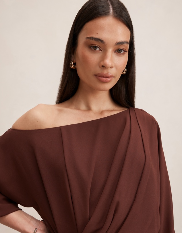 Forever New - Samantha Tipped Draped Midi Dress