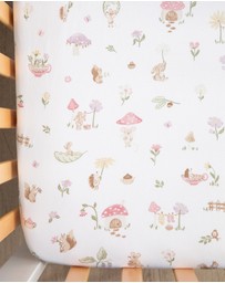 Living Textiles - 2 Pack Organic Cot Fitted Sheet - Whimsical Wonderland