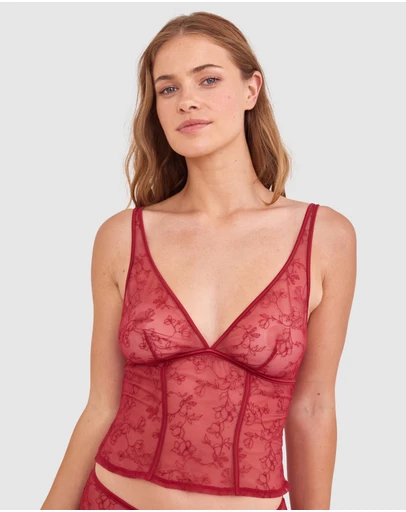 Bras N Things - Night Games Fainthearted Cami - Berry