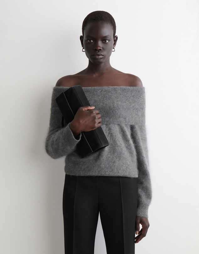 COS - Off-The-Shoulder Merino Wool Jumper