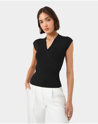 Forcast - Ani Wrap Knit Top