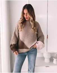 Esther & Co - Maxence Knit - Mocha Multi