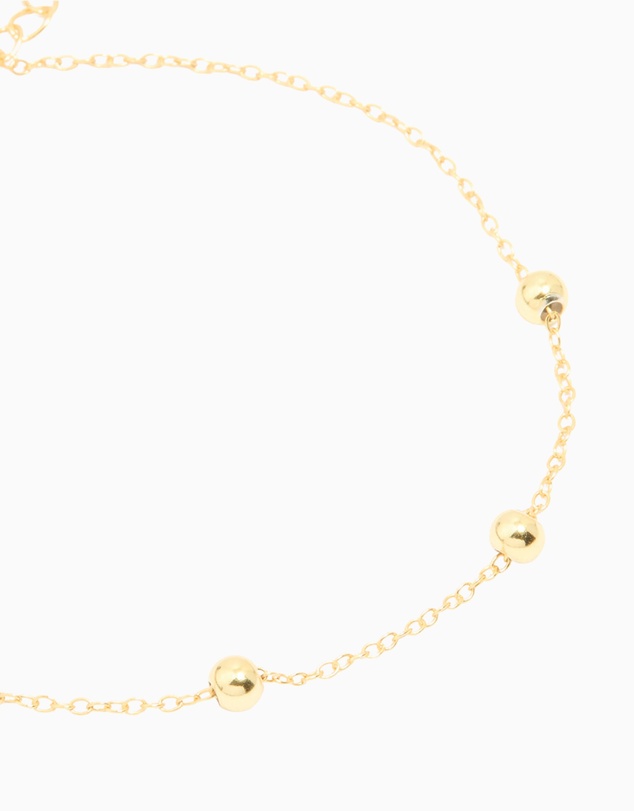 Lovisa - Gold Plated Sterling Silver Station Chain Bracelet