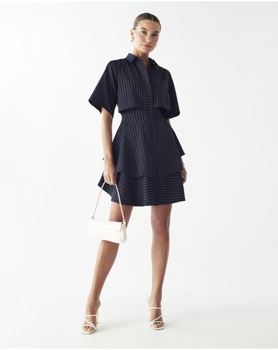Navy Pinstripe