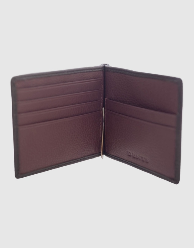 DENTS - Two-Tone Pebble Grain Leather Money Clip Wallet with RFID Blocking
