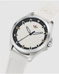 adidas Originals - Originals Iconic One 40mm Steel White Silicone Watch
