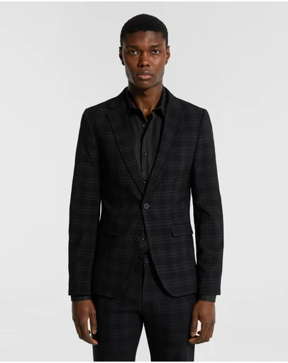 yd. - Alpa Check Stretch Blazer