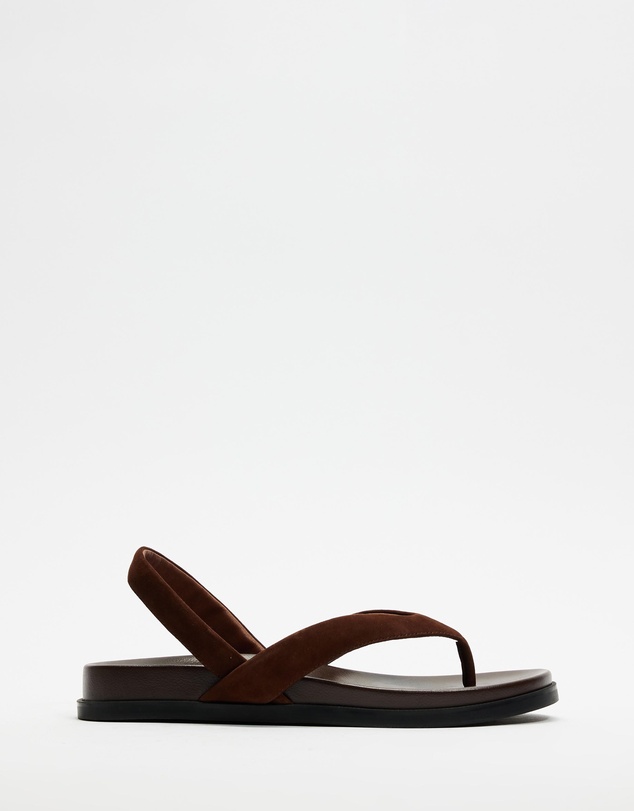AERE - Suede Sling Back Leather Thongs