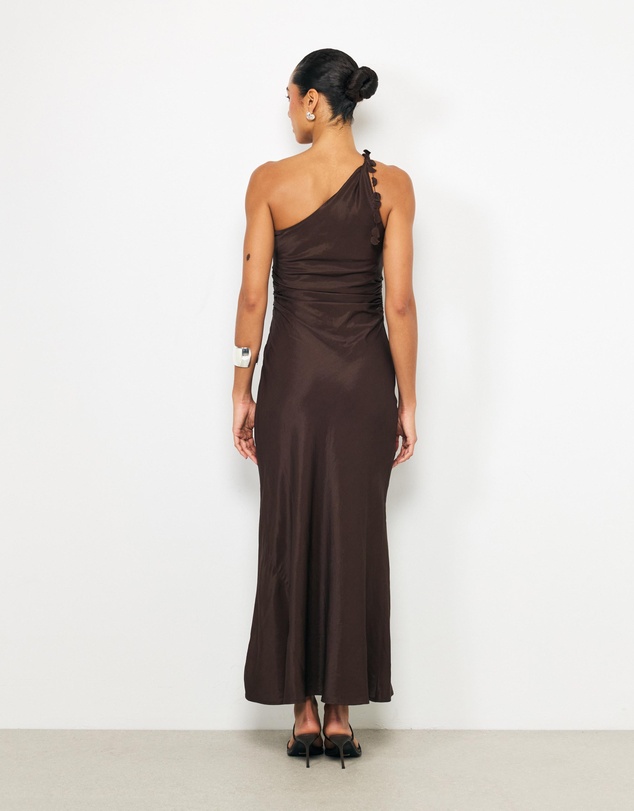 AERE - Ilaria Floral One Shoulder Maxi Dress