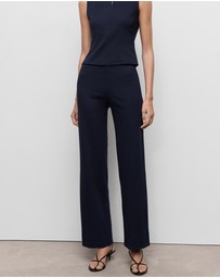 M.N.G - Straight-Fit Trousers With Elastic Waist
