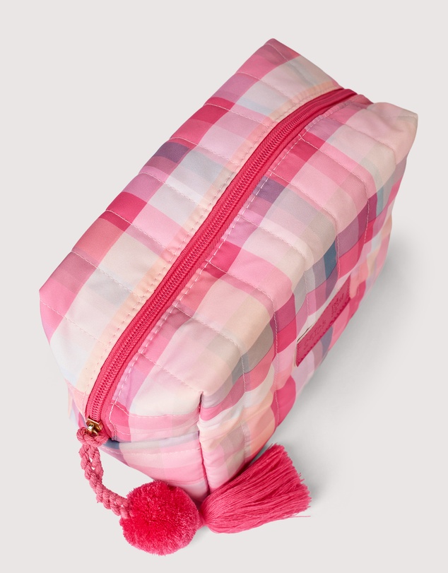 The Somewhere Co - Pink Plaid Cosmetic Case
