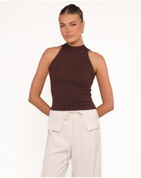 Petal & Pup - Aries Knit Halter Top - Brown