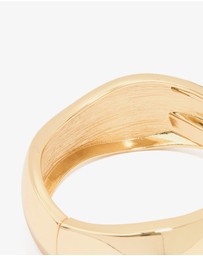 Lovisa - Gold Plated Chunky Hinged Molten Bangle