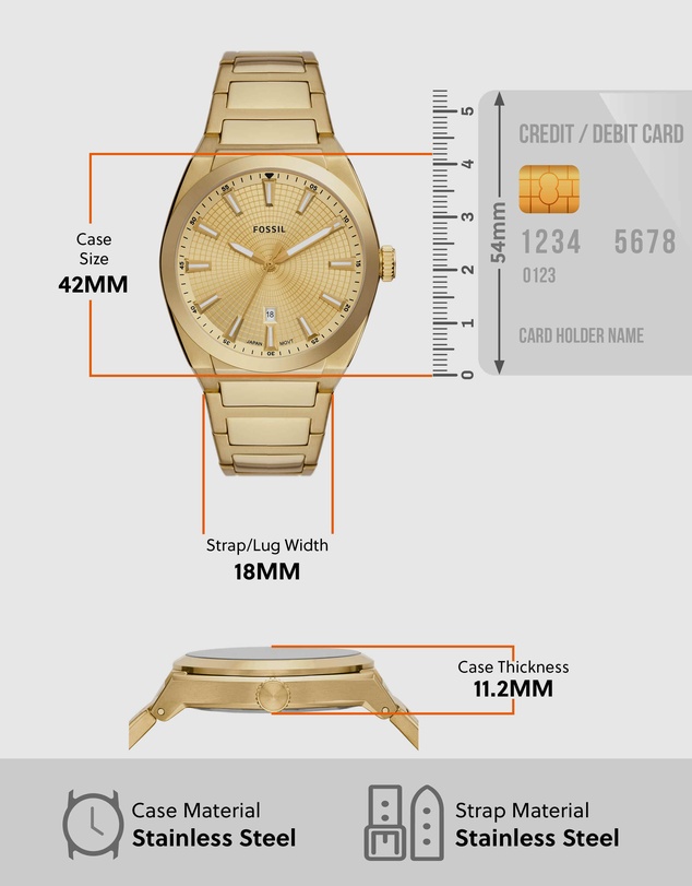 Fossil - Fossil Everett Gold Watch FS5965