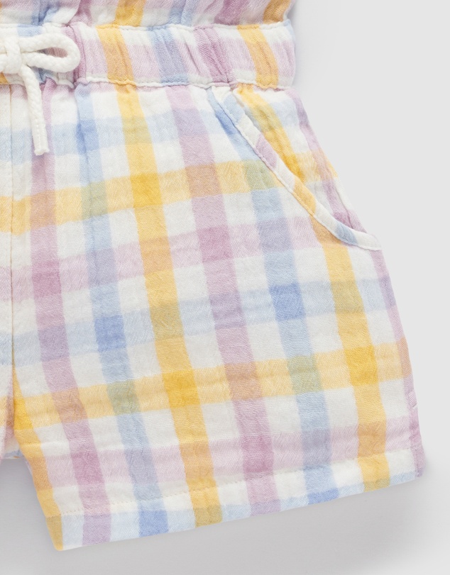 Purebaby - Check Jumpsuit -Kids-Babies