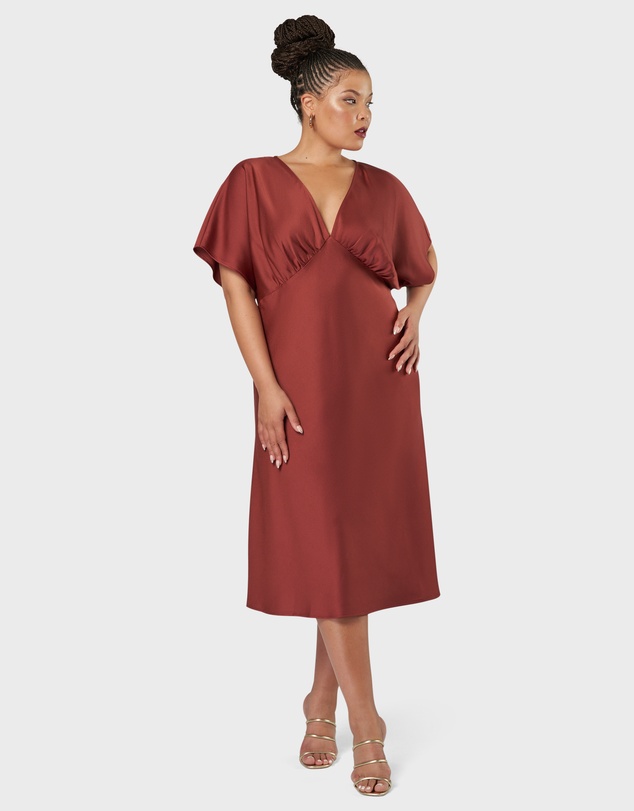 Pink Dusk by Curve Project - Wanting More Midi Dress