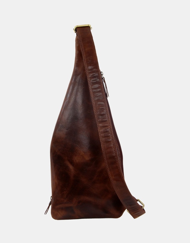Pierre Cardin - Pierre Cardin Rustic Leather Sling Bag