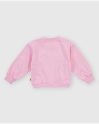 Goldie + Ace - Jumbo Strawberry Piped Sweater - Babies-Kids