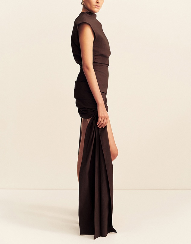 Shona Joy - Campbell Draped Tie Mini Dress