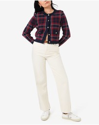 Forcast - Siane Check Knit Cardigan
