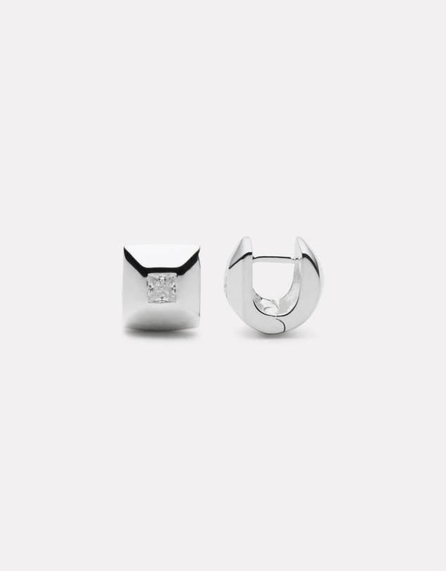 Najo - Halo Silver Cubic Zirconia Earring