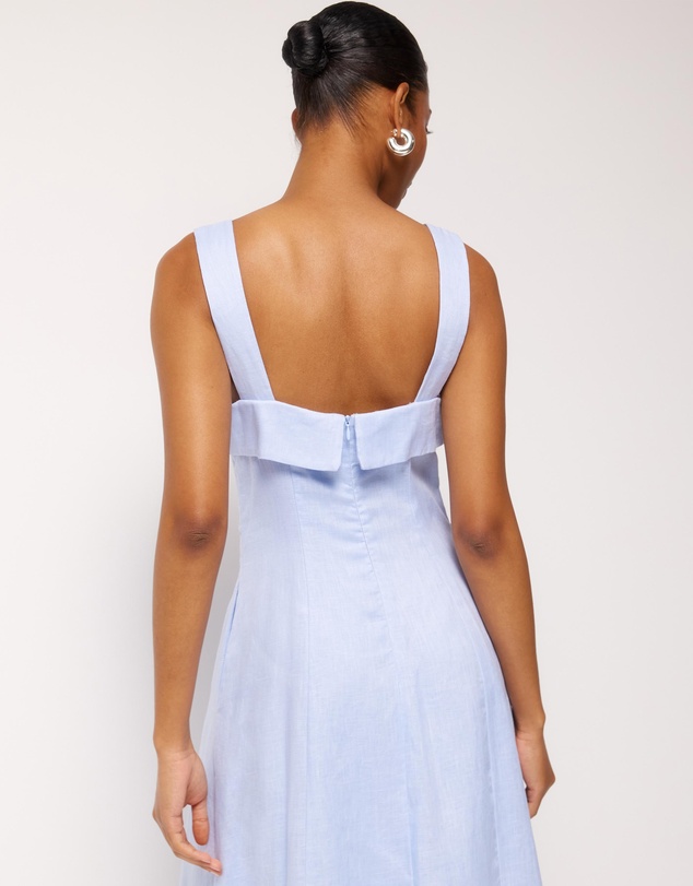 AERE - Florie Linen Midi Dress
