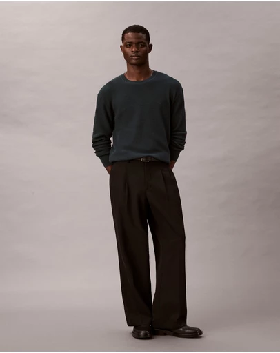 Calvin Klein - Cotton Textured Classic Crewneck Jumper
