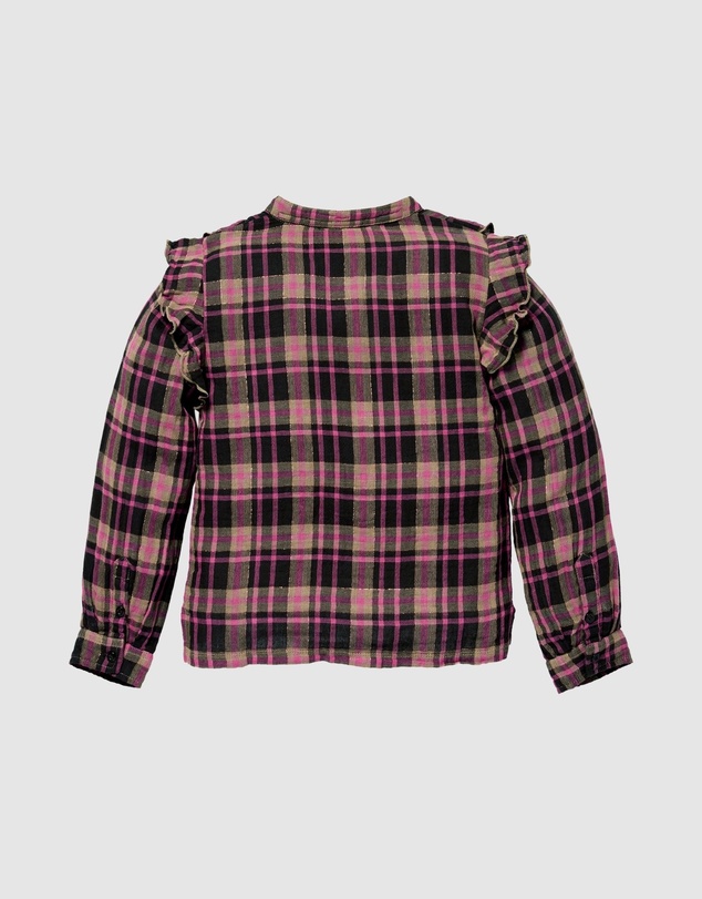 Quapi - Katinka Long Sleeve Check Blouse - Kids-Teens