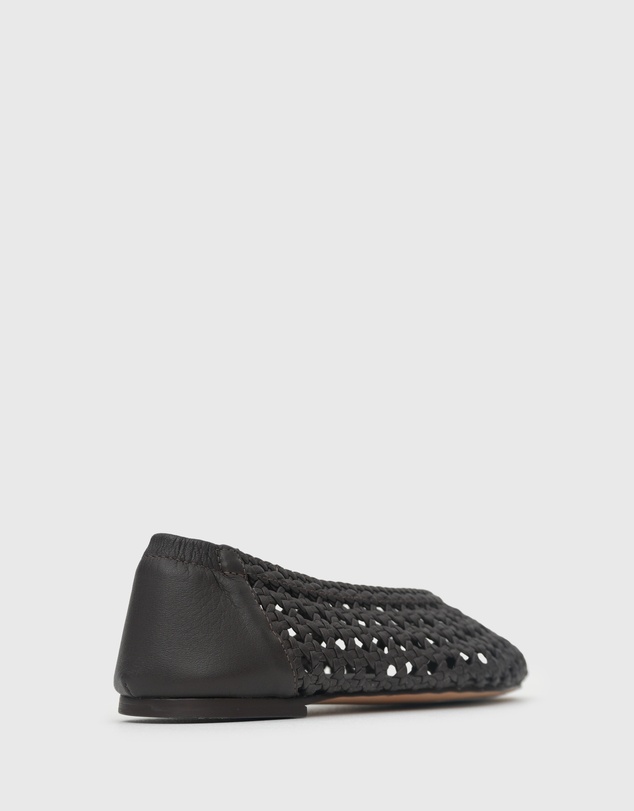 Betts - Izzy Leather Woven Ballet Flats