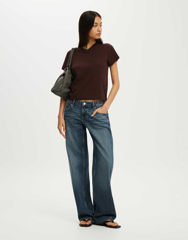 Cotton On - 90S Baby V Neck Tee