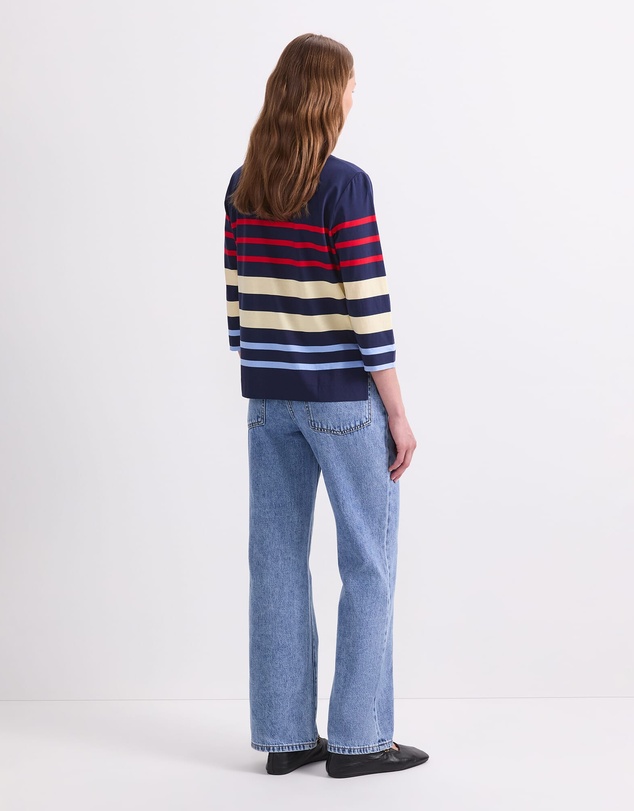 Sportscraft - Multi Stripe Half Sleeve Mercerised Tee