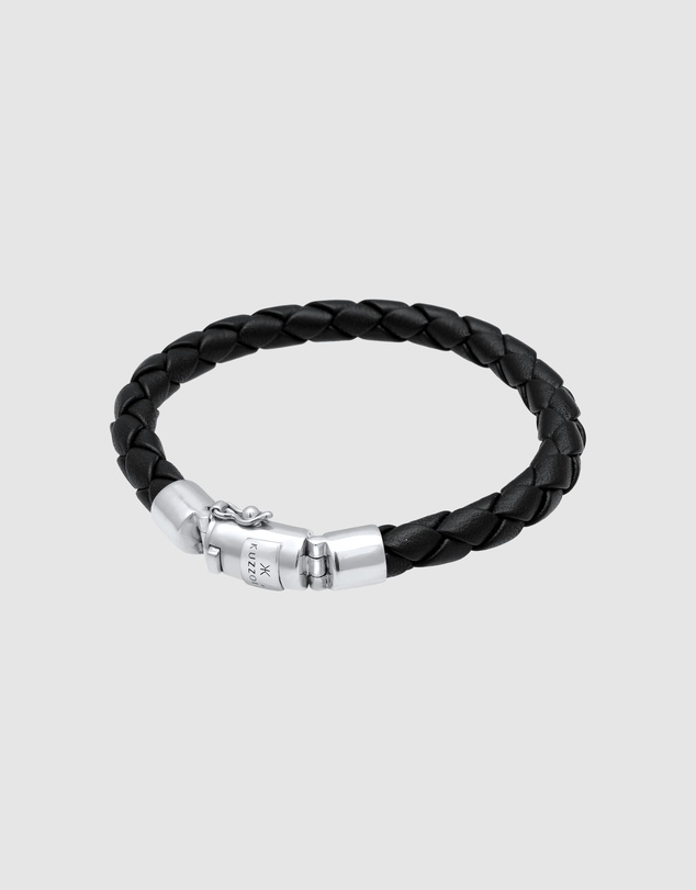 Kuzzoi - ICONIC EXCLUSIVE - Leather Cord Bracelet with 925 Sterling Silver Closure
