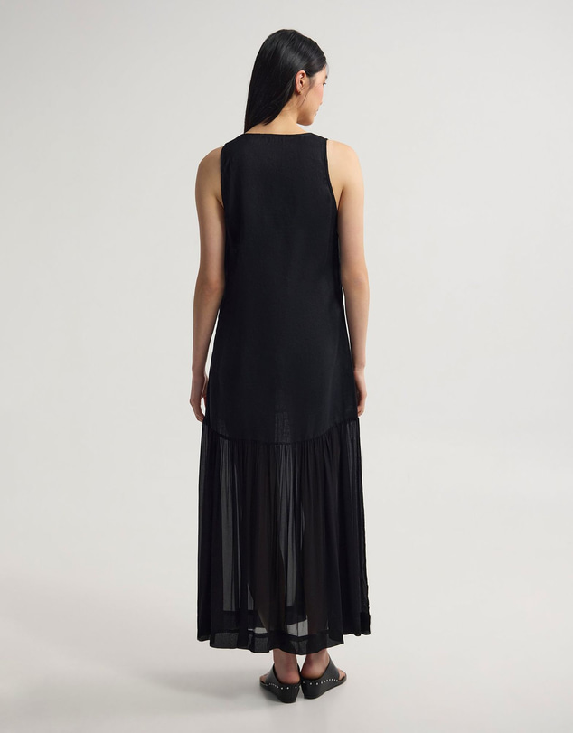 Oxford - Fenna Linen And Georgette Dress