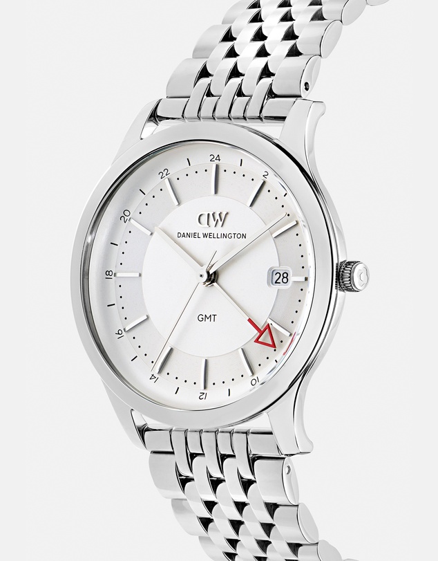 Daniel Wellington - Pathfinder GMT 39mm 7-Link Frost-White