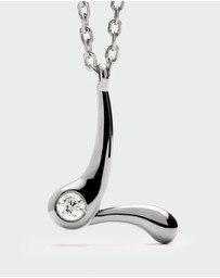 PDPAOLA - Initial 2026 L Silver Pendant Necklace