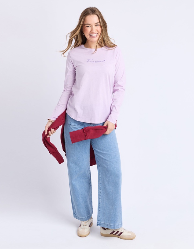 Foxwood - Signature Long Sleeve Tee Orchid