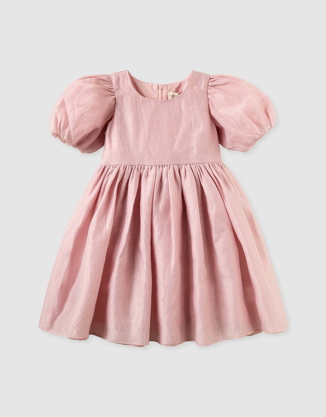 Designer Kidz - Noa Puff Sleeve Bow Back Dress