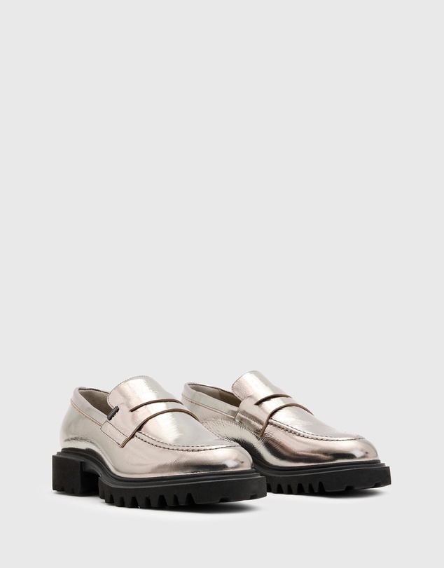 AllSaints - Lola Metallic Loafers - Women's