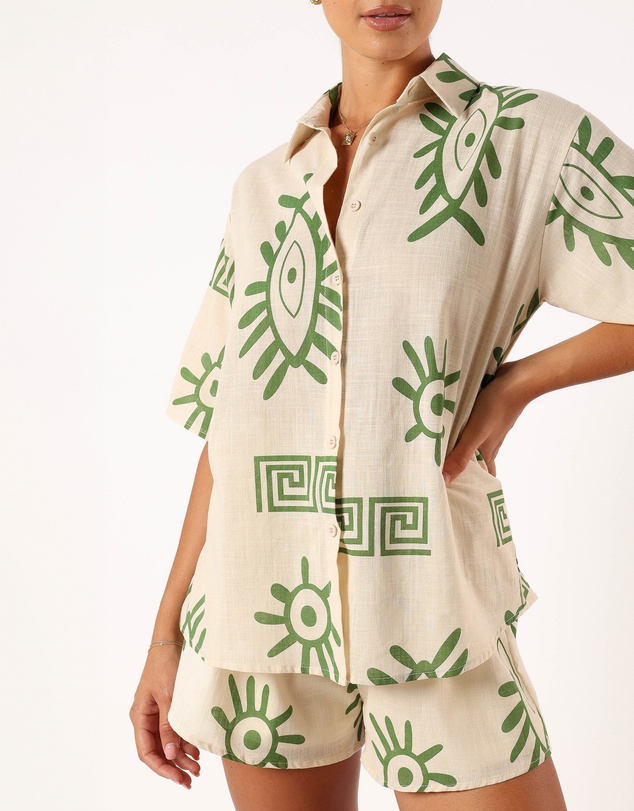 Petal & Pup - Baci Short Set - Beige Green