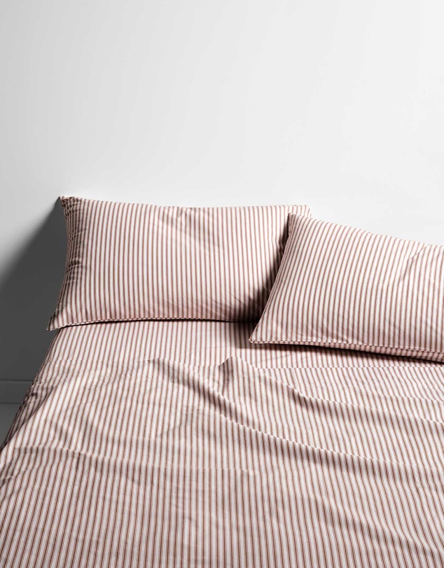 Aura Home - Ticking Stripe Sheet Set