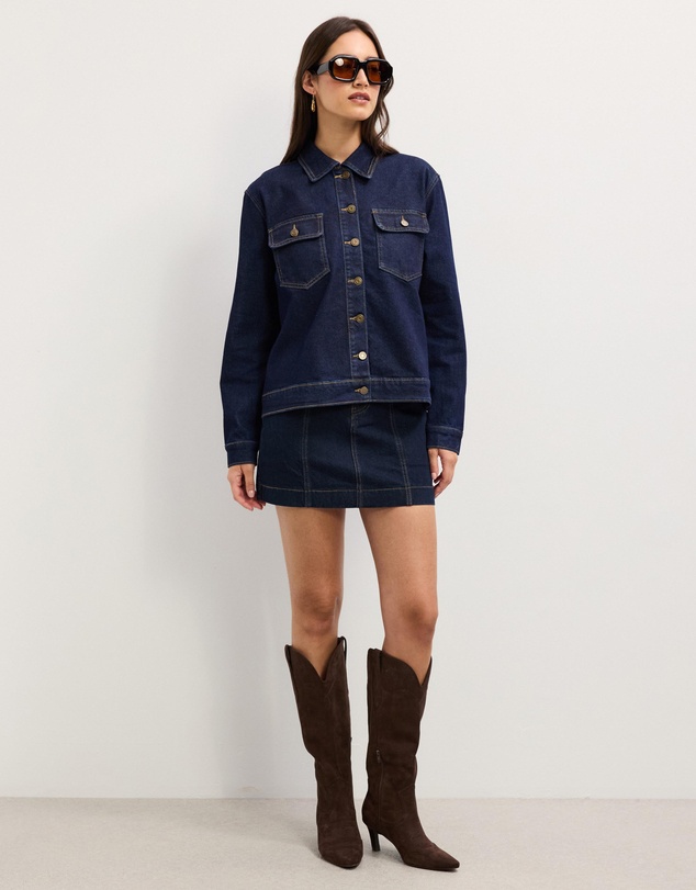 The Fated - Asha Denim Mini Skirt