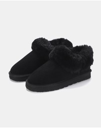 AusWooli Ugg Boots - Coogee Sheepskin Cozy Ankle Slippers