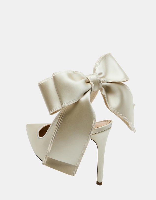 Steve Madden - Teacup Ivory Satin Heels