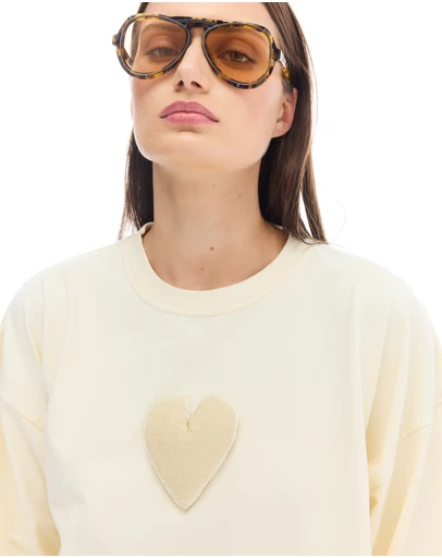THE TALES - We Love Velvet Heart Long Sleeve Tee