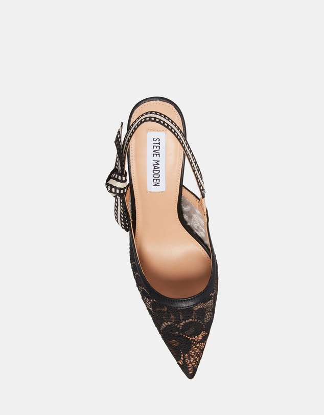 Steve Madden - Bri Black Lace Heels