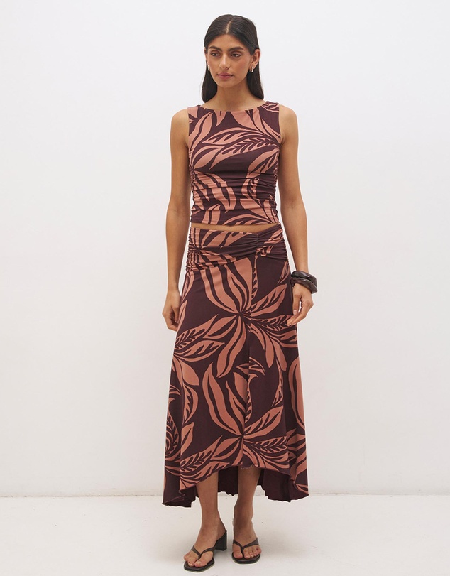 MON RENN - Farah Draped Skirt