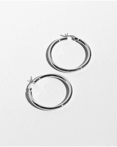 SAINT VALENTINE - Classic Hoops Large - Silver