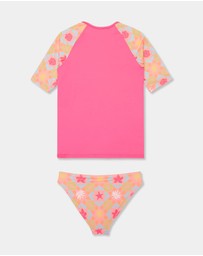Roxy - Girls 2 to 7 Check TW Lycra Set Rash Vest