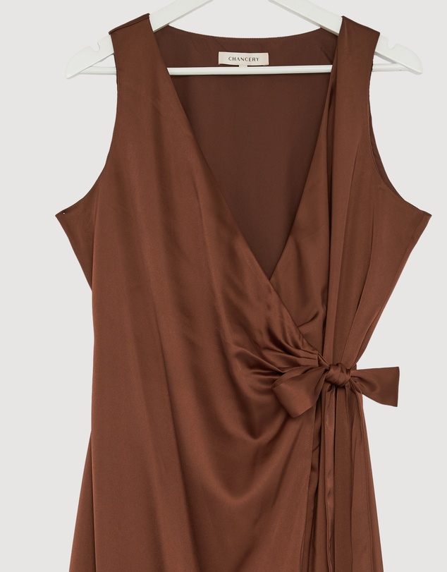 Revibe - Repaired CHANCERY Lani Sleeveless Wrap Maxi Dress - AU 14